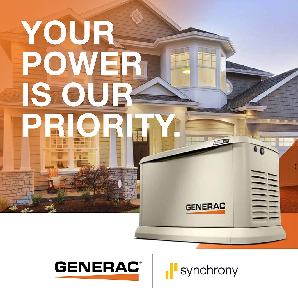 A standby generator with an automatic transfer switch that connects to your home's electrical system 