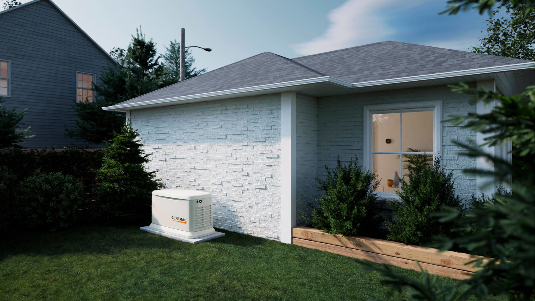 Technician performing a home standby generator installation at a residential location near a gasoline or propane tank, highlighting proper setup and installation costs in Parker Ford