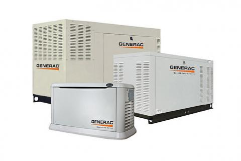 A Generac home backup generator & customer happy when an authorized dealer connected remote monitoring