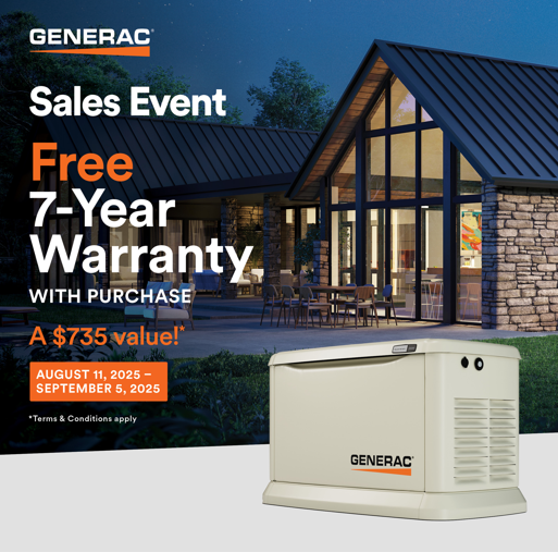 unnamed A standby generator with an automatic transfer switch that connects to your home's electrical system