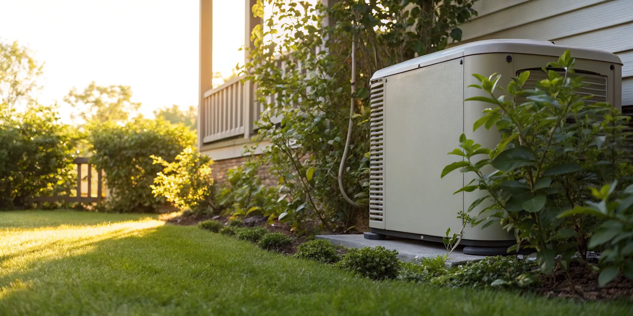 A Generac generator installed at a home, ready for its routine maintenance schedule.