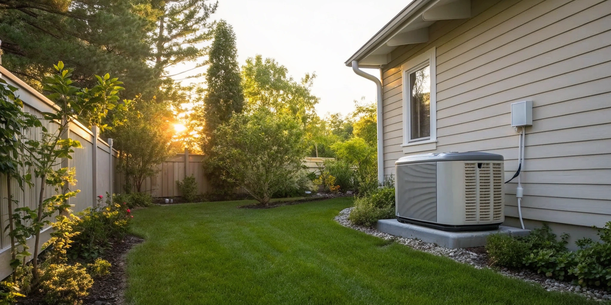 A residential Generac generator requiring its scheduled service to ensure it works when needed.