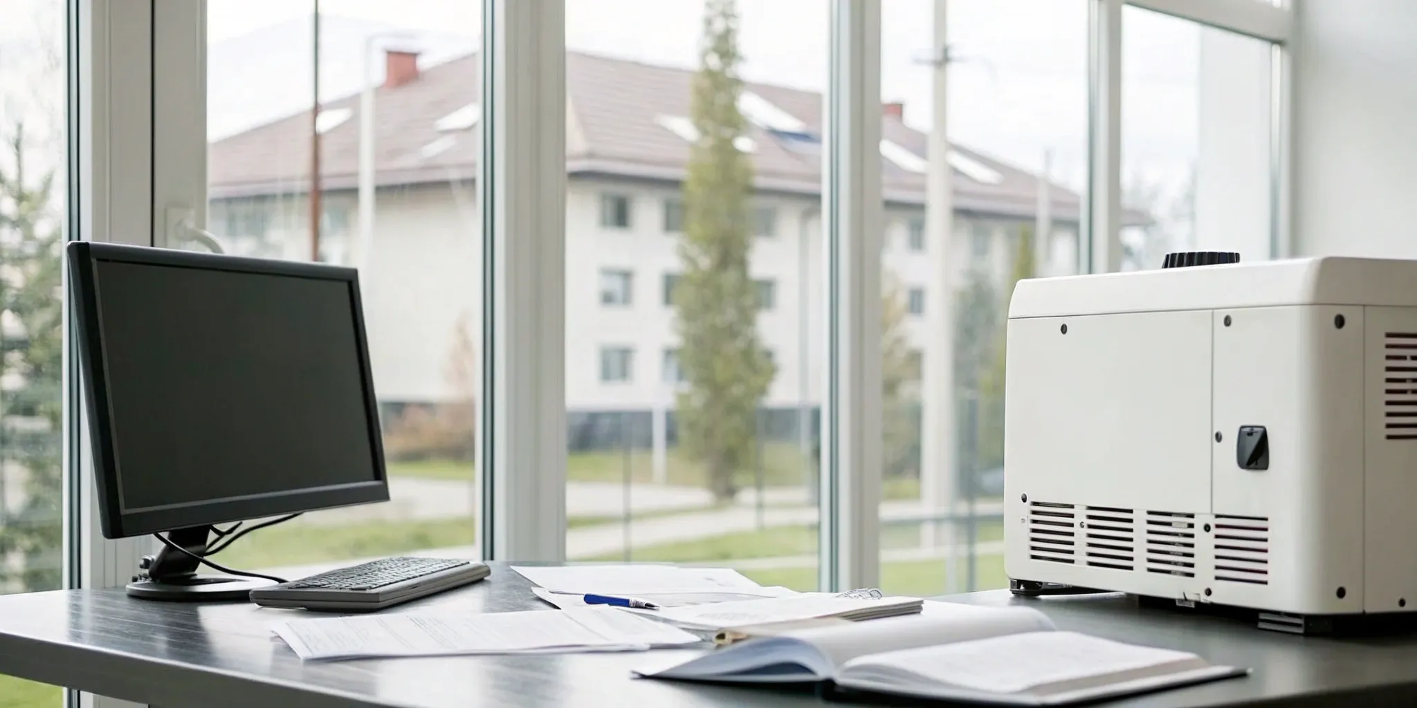 A Generac generator in a professional dealer's office in Bryn Mawr.