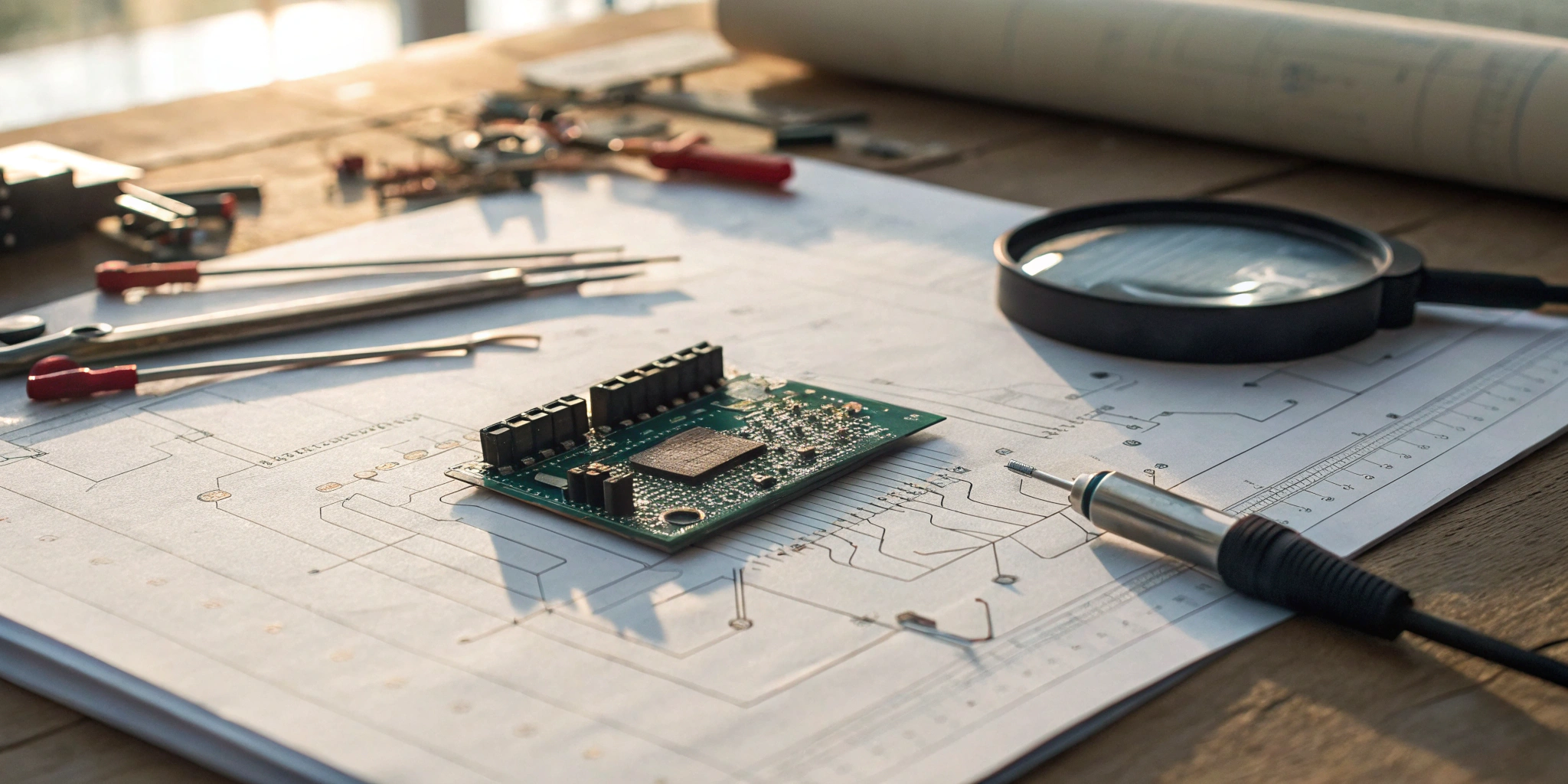 A PIR sensor wiring diagram showing connections for the VCC power, ground, and output signal pins.
