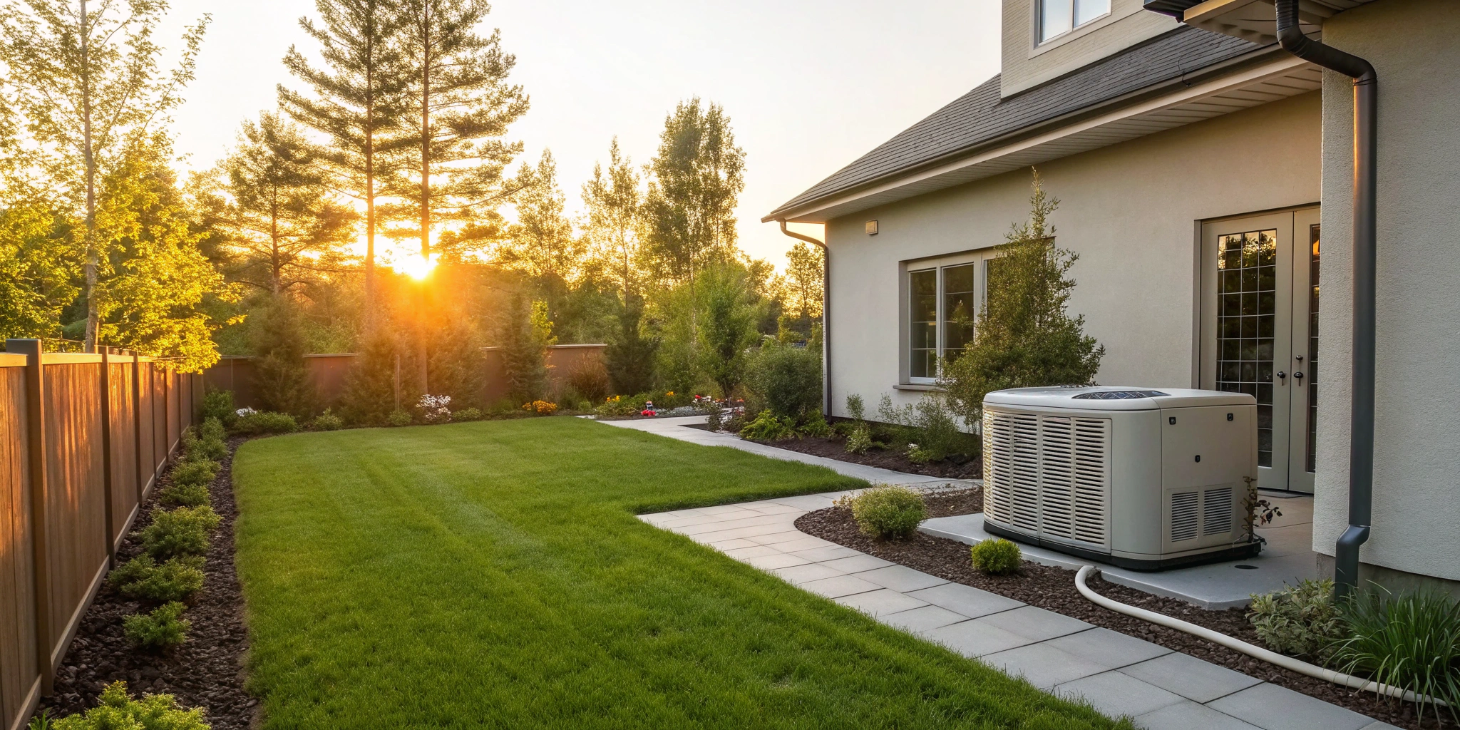 Professional standby generator installation at a home in Ambler.
