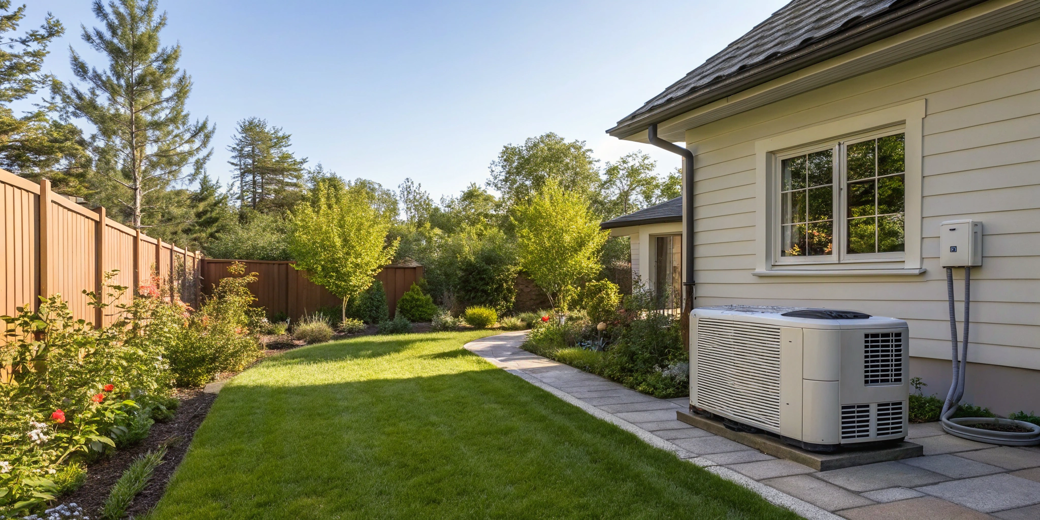 Authorized Generac dealer professionally installing a home standby generator.