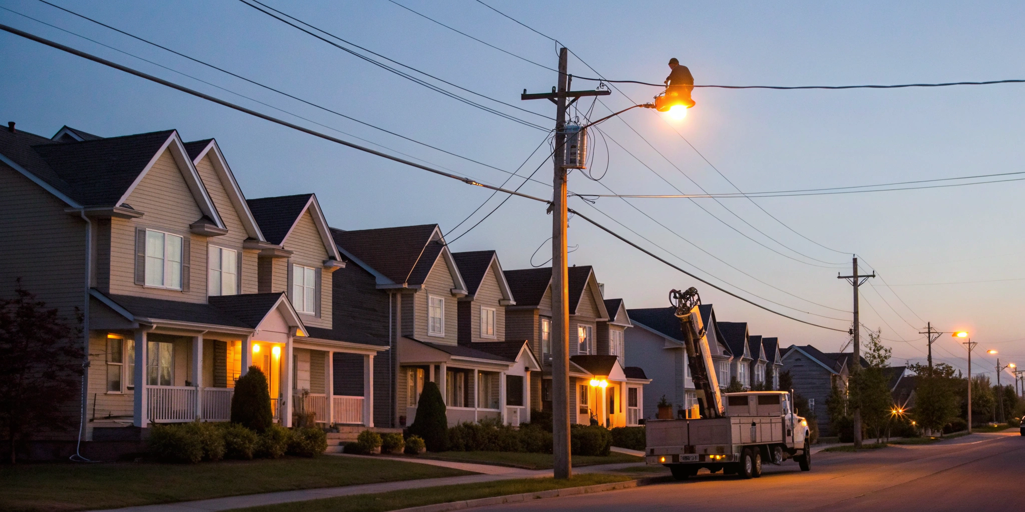 Electrician providing 24/7 electrical service on power lines in Bucks County.