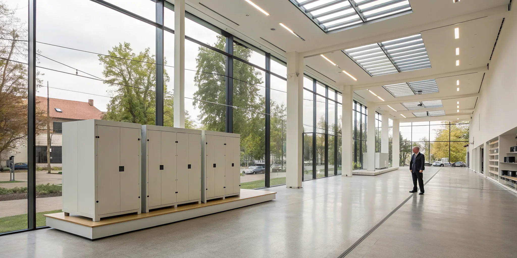 Showroom of a trusted Harleysville generator dealer with Generac models on display.
